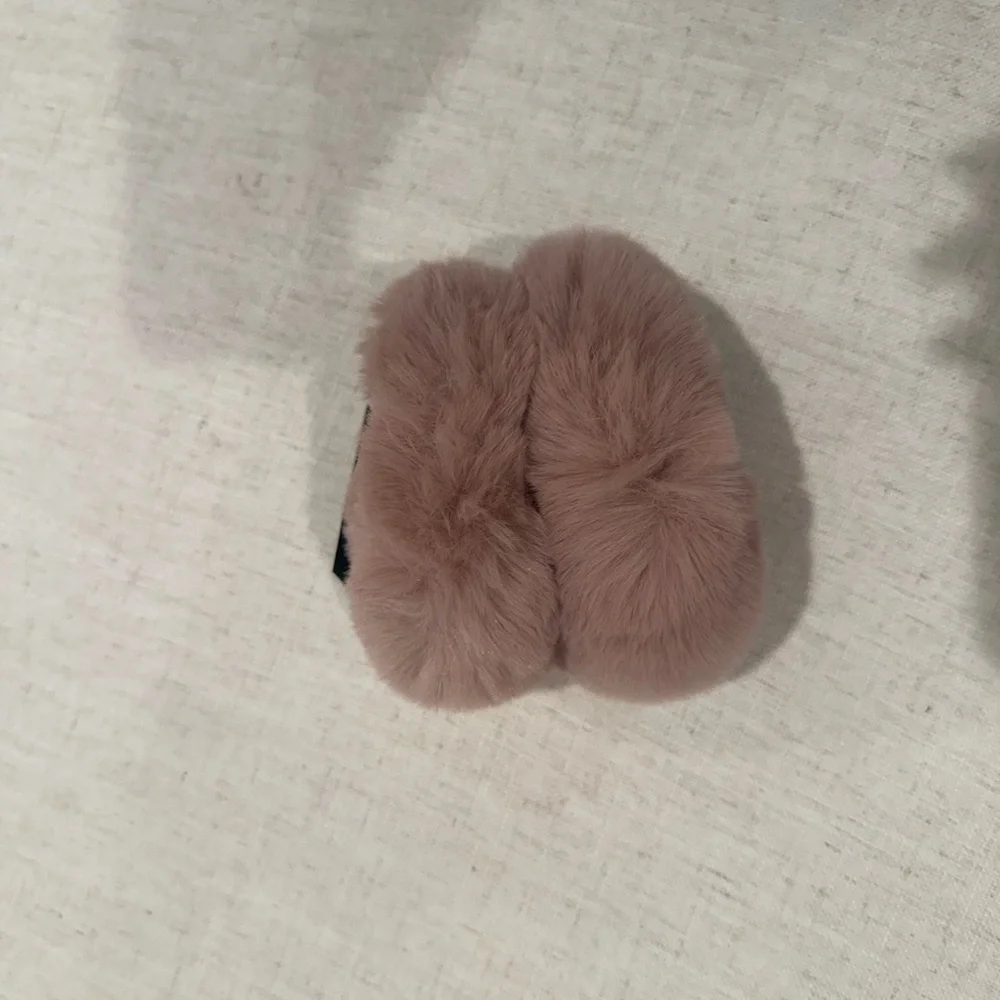 UGG Black Faux Fur Gloves and Earmuffs Set